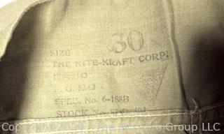 WWII Army Combat Medic Long-Johns and Boxer Shorts Briefs Made by the Kite Kraft Corp and Standard Knitting Mills. (was 0025NC)