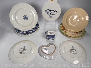 Group of Porcelain Plates Including Arabia