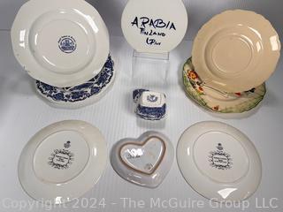 Group of Porcelain Plates Including Arabia