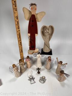 Angel Figurines Including 6 Willow Tree & Susan Lordi Demdaco Retired