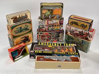 Avon Cologne Vehicle Bottles in Boxes and other Die Cast Vehicles