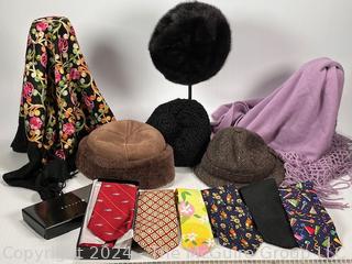 Men's and Women's Accessories Including Hats, Shawls and Neck Ties by Henri Christiansen, Lily Pulitzer, Weitz and Polo