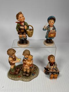 Four (4) Porcelain Hummel Figurines by Goebel Germany