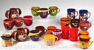 Fifteen (15) Kool Aid Funny Face Mugs and Nestle Quik, Campbell Soup, Quaker Oats Mugs and Pitchers