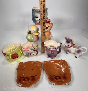 Group of Whimsical Porcelain Kitchenware