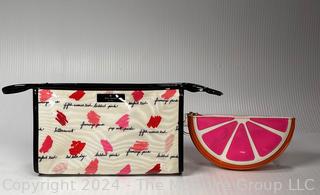 Two (2) Kate Spade Handbags Including Beaded Clementine Coin Purse and Shades of Pink Cosmetic Bag