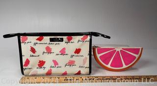 Two (2) Kate Spade Handbags Including Beaded Clementine Coin Purse and Shades of Pink Cosmetic Bag