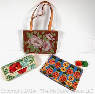 Three (3) Beaded Handbags and Clutches.  