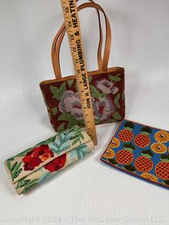 Three (3) Beaded Handbags and Clutches.  