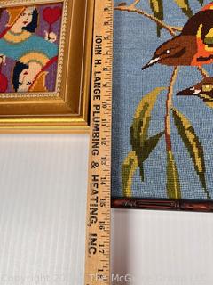 Two (2) Framed Needlepoint Art Pieces