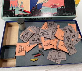 Board Games Including Mr. Ree The Fireside Detective 1946, Cargoes Shipping Game, and Roundup Board Game