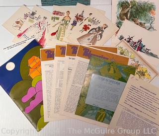 Collection of Mid Century Souvenir Menus From Cruise Ship SS Lurline & Pan Am Airlines,  & DuPont Fabric Brochure