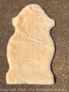 New Zealand Sheepskin Fleece Throw or Rug.  36" x 20"