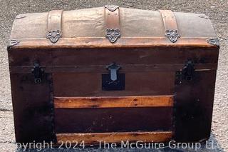 Dome Lidded Steamer Trunk (30 x 16 x 19") 