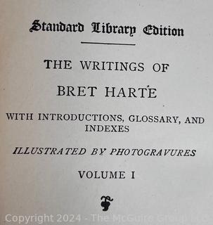 Twenty (20) Volumes of The Writings of Bret Harte. Illustrated. 1906 Houghton Mifflin