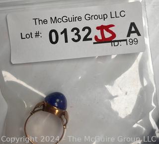 Cabochon Lapis in 18kt Yellow Gold Ring. 4.7 grams