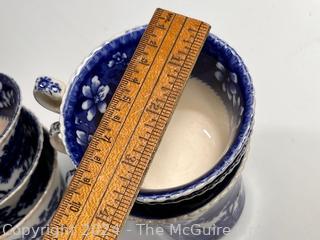 Set of Copeland Spode's Tower England Including Cups, Saucers & Soup Bowls