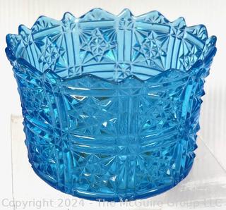 Fenton Art Glass Including Blue & Amber Daisy & Button  