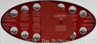 Canada 1999 Millennium 12 Coin Set Quarter 25 Cent Uncirculated