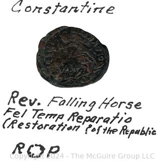 Roman Coin - Constantine - Falling Horse variety