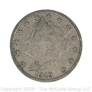 1910 US V Nickel Coin