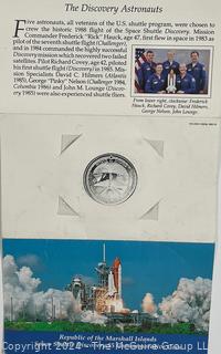 Space Shuttle Discovery Marshall Islands 1988 $5 Copper Nickel Coin