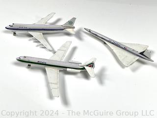 Three (3) Die Cast Toy Planes Including French Concord, Boeing 747 & Alitalia SE-2120