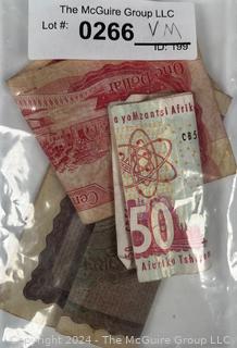 Foreign Bank Notes Including South Africa 50 Rand, Barbados Dollar, 1923 German 100000 Mark Note