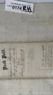 1869 Berks County PA Revenue Stamp on Recorded Deed