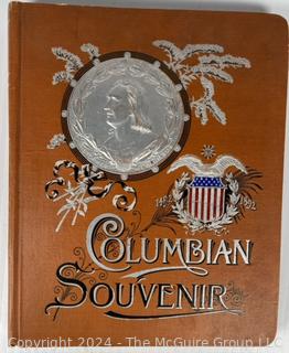 1893 Columbian Exposition Souvenir Scrapbook with Postcards, Advertising Cards & Illustrations.