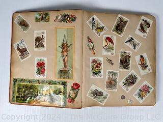 1893 Columbian Exposition Souvenir Scrapbook with Postcards, Advertising Cards & Illustrations.