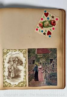 1893 Columbian Exposition Souvenir Scrapbook with Postcards, Advertising Cards & Illustrations.