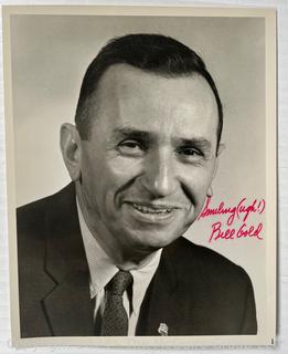 Black & White Signed Photo of Bill Gold, American Graphic Film Poster Designer.  8 x 10 