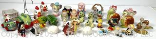 Collection of Ceramic Character Decorative Items Including Shakers