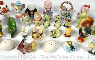 Collection of Ceramic Character Decorative Items Including Shakers