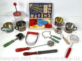 Kitchenware Tools, Cookie Cutters and Ponderosa Ranch Tin Cups