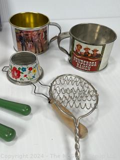 Kitchenware Tools, Cookie Cutters and Ponderosa Ranch Tin Cups