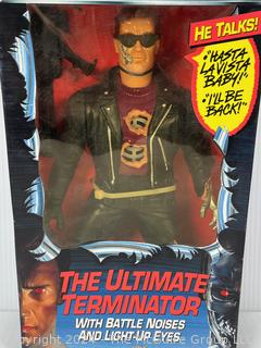 1991 Kenner The Ultimate Terminator 2 Talking Toy, 12" tall, New in Box