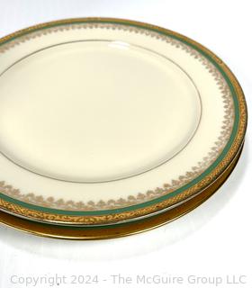 Set of Ten (10) Porcelain Dinner Plates by KPM in Royal Ivory Pattern