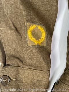 WWII Army Combat Medic Jacket with Theater Patches, Insignia & Ribbons, including Silver Star & Purple Heart, 104th Infantry Division Patch "Timberwolf" and Post-Service Patches