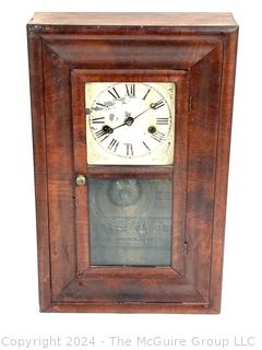 30 Hour Brass Case Wall Clock Manufactered by E.N. Welch, Forestville, CT. 