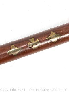 Four (4) Wooden Canes Including Crooked, Metal Pommel and Inlays