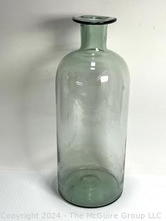 18th Century Blown Glass Pharmacy Bottle From Argentina. 21" Tall