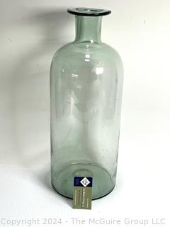 18th Century Blown Glass Pharmacy Bottle From Argentina. 21" Tall