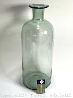 18th Century Blown Glass Pharmacy Bottle From Argentina. 21" Tall