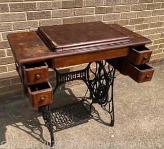 Singer Treadle Sewing Machine Cabinet (no sewing machine)