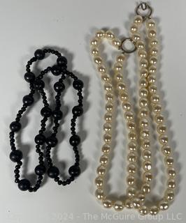 Two (2) Costume Jewelry Beaded Necklaces