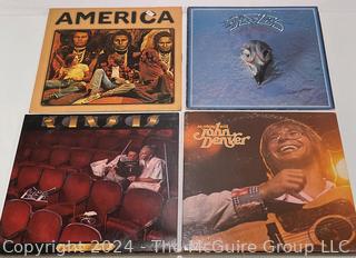 Four (4) Vinyl LP Record Albums: America, Eagles, Kansas and Bob Denver