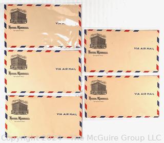 5 Vintage Airmail Envelopes from the Hotel Kimball, Springfield, Mass.