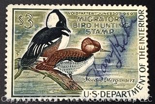 (21) Duck Stamps Early Issues $1 $2 $3. All Signed by Artists. 1940, 1945, 1947, 1948, 1949, 1949, 1950, 1952, 1954, 1955, 1956, 1957, 1957, 1958, 1960, 1961, 1963, 1966, 1967, 1968, 1969